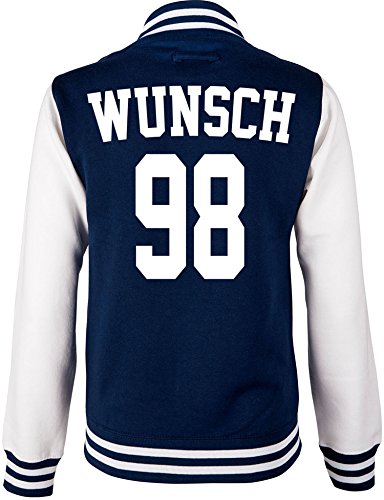 EZYshirt® Wunschname und Nummer | Damen | Herren | Kinder Superstar College Jacke von Ezyshirt