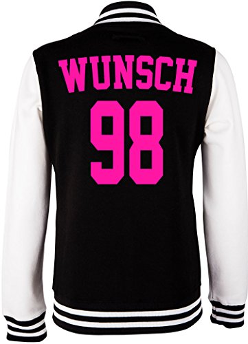 EZYshirt® Wunschname und Nummer | Damen | Herren | Kinder Superstar College Jacke von Ezyshirt