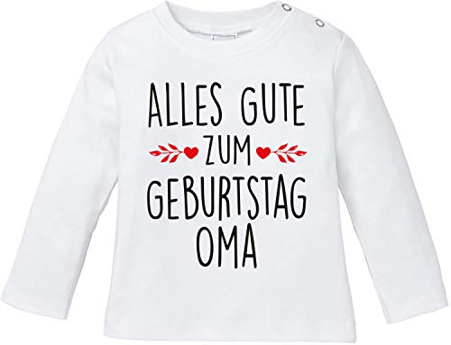 EZYshirt® Alles Gute zum Geburtstag Oma T-Shirt Langarm Baby Bio Baumwolle von Ezyshirt