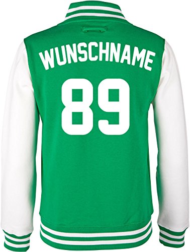 EZYshirt® Damen Herren Kinder College Jacke Athletic mit Wunschnamen und Wunschnummer | Baseball Jacke | von Ezyshirt