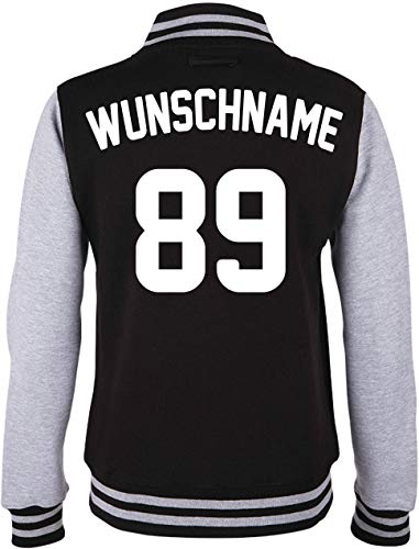 EZYshirt® Damen Herren Kinder College Jacke Athletic mit Wunschnamen und Wunschnummer | Baseball Jacke | von Ezyshirt