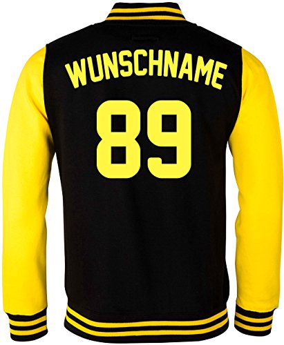 EZYshirt® Damen Herren Kinder College Jacke Athletic mit Wunschnamen und Wunschnummer | Baseball Jacke | von Ezyshirt