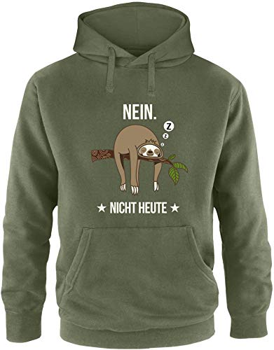 Ezyshirt® Faultier | Nein Nicht Heute Pullover Herren | Männer Kapuzenpullover | Hoodie von Ezyshirt