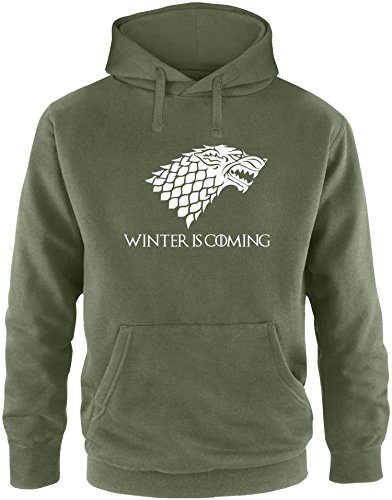 EZYshirt® Game of Thrones | Winter is Coming | Schattenwolf Herren Hoodie von Ezyshirt