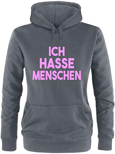 Ezyshirt® Ich Hasse Menschen Pullover Damen | Frauen Kapuzenpullover | Hoodie von Ezyshirt