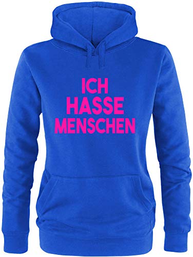 Ezyshirt® Ich Hasse Menschen Pullover Damen | Frauen Kapuzenpullover | Hoodie von Ezyshirt