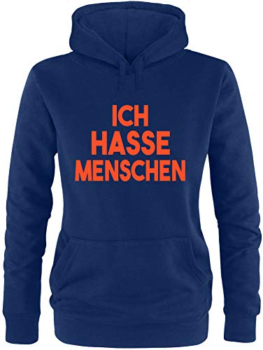 Ezyshirt® Ich Hasse Menschen Pullover Damen | Frauen Kapuzenpullover | Hoodie von Ezyshirt