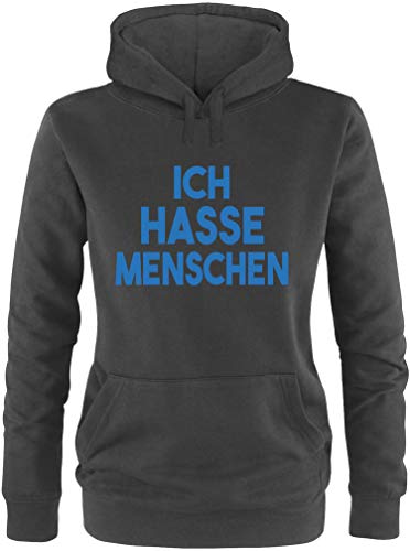 Ezyshirt® Ich Hasse Menschen Pullover Damen | Frauen Kapuzenpullover | Hoodie von Ezyshirt