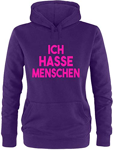 Ezyshirt® Ich Hasse Menschen Pullover Damen | Frauen Kapuzenpullover | Hoodie von Ezyshirt