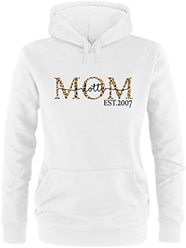 EZYshirt® Mom Pullover mit Kindernamen | personalisierbar auch als Geschenk Pullover Damen | Frauen Kapuzenpullover | Hoodie von Ezyshirt