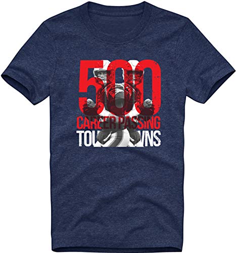 EZYshirt® Tom Brady 500 Touchdowns | He`s a Legend Herren T-Shirt Organic Cotton Rundhals Premium Shirt | Bio Baumwolle T-Shirt | Herren Shirt von Ezyshirt