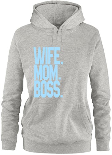 Ezyshirt® Wife.Mom.Boss. Damen Hoodie von Ezyshirt