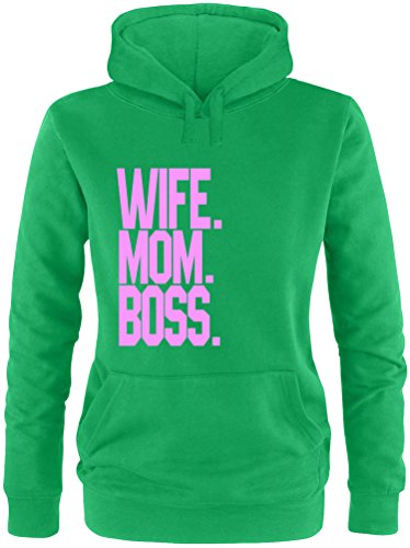 Ezyshirt® Wife.Mom.Boss. Damen Hoodie von Ezyshirt