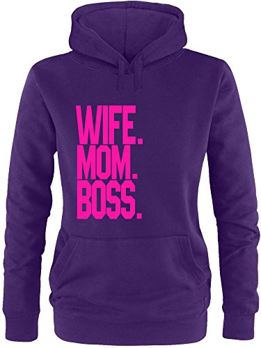 Ezyshirt® Wife.Mom.Boss. Damen Hoodie von Ezyshirt