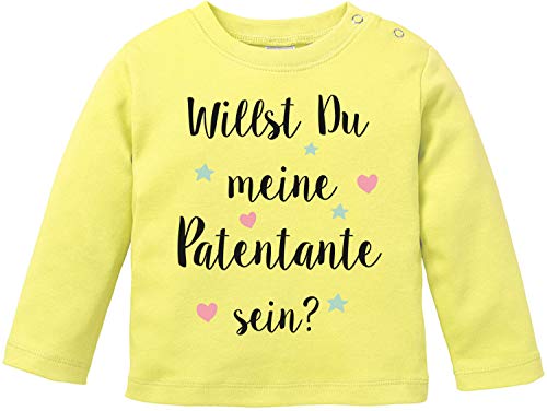 EZYshirt® Willst du Meine Patentante Sein | Strampler Patenschaft | Patenkind T-Shirt Langarm Baby Bio Baumwolle von Ezyshirt