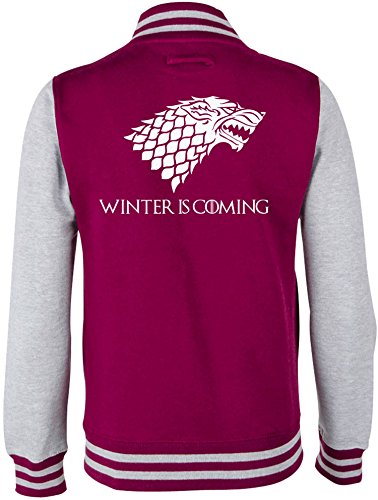 EZYshirt® Winter is comig | GOT | Game of Thrones Damen College Jacke von Ezyshirt