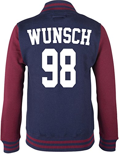 EZYshirt® Wunschname und Nummer | Damen | Herren | Kinder Superstar College Jacke von Ezyshirt