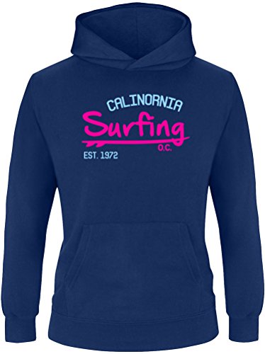 Ezyshirt Surfing California Kinder Hoodie Kapuzenpullover von Ezyshirt
