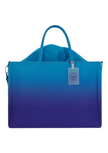 F**K Strandtasche Canvas. Die Strandtasche verfügt über einen abnehmbaren Schultergurt und einen internen Verschluss mit Kordelzug und Griffen. Die Tasche Effek wird durch das exklusive Muster der von F**K