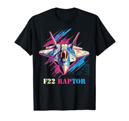 F-22 Raptor Fighter Jet Militärflugzeug Kinder Männer Kleinkind T-Shirt F-22 Raptor Fighter Jet Militärflugzeug Kinder Männer Kleinkind T-Shirt von F-22 Raptor USA Jet Fighter