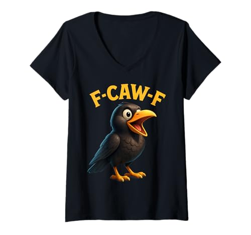 Damen F-CAW-F Lustiges Huhn FCAWF Sarkasmus Ironie Humor F CAW F T-Shirt mit V-Ausschnitt Damen F-CAW-F Lustiges Huhn FCAWF Sarkasmus Ironie Humor F CAW F T-Shirt mit V-Ausschnitt von F-CAW-F Ironie Sarkasmus Humor Lustiges Huhn FCAWF