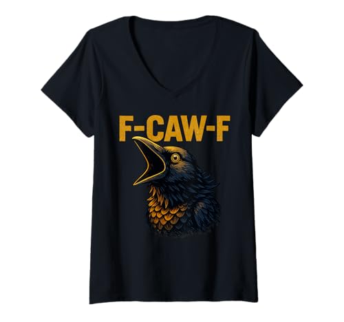 Damen F-CAW-F Lustiges Huhn FCAWF Sarkasmus Ironie Humor F CAW F T-Shirt mit V-Ausschnitt Damen F-CAW-F Lustiges Huhn FCAWF Sarkasmus Ironie Humor F CAW F T-Shirt mit V-Ausschnitt von F-CAW-F Ironie Sarkasmus Humor Lustiges Huhn FCAWF