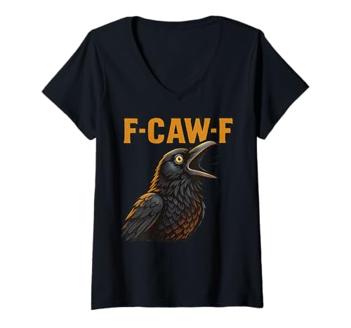 Damen F-CAW-F Lustiges Huhn FCAWF Sarkasmus Ironie Humor F CAW F T-Shirt mit V-Ausschnitt Damen F-CAW-F Lustiges Huhn FCAWF Sarkasmus Ironie Humor F CAW F T-Shirt mit V-Ausschnitt von F-CAW-F Ironie Sarkasmus Humor Lustiges Huhn FCAWF