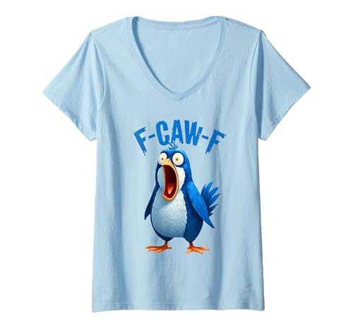 Damen Lustiges F CAW F Pinguin Humor Zitat Pinguine Meme T-Shirt mit V-Ausschnitt Damen Lustiges F CAW F Pinguin Humor Zitat Pinguine Meme T-Shirt mit V-Ausschnitt von F CAW F Penguin Humor Quote
