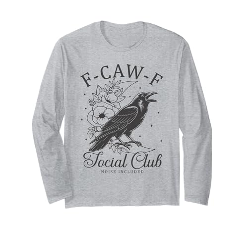 F-CAW-F Craw Celestial Moon Flowers Bird Meme Damen Langarmshirt F-CAW-F Craw Celestial Moon Flowers Bird Meme Damen Langarmshirt von F-CAW-F Social Club Celestial Designs