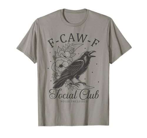 F-CAW-F Craw Celestial Moon Flowers Bird Meme Damen T-Shirt F-CAW-F Craw Celestial Moon Flowers Bird Meme Damen T-Shirt von F-CAW-F Social Club Celestial Designs