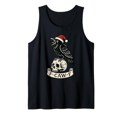 Christmas F Caw F Crow F-Caw-F Damen-Mütze mit Vogelmotiv Tank Top von F Caw Caw F Crow Merch Store