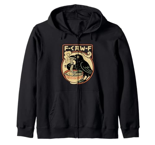 F-Caw-F Anime Crow Ramen Lustiger Schwarzer Vogel Japanische Herren Damen Kapuzenjacke F-Caw-F Anime Crow Ramen Lustiger Schwarzer Vogel Japanische Herren Damen Kapuzenjacke von F Caw Caw F Crow Merch Store