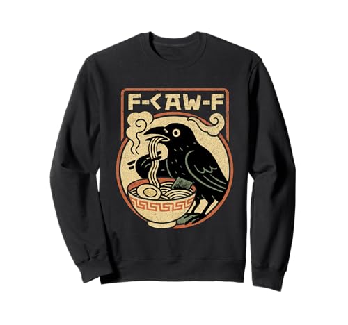 F-Caw-F Anime Crow Ramen Lustiger Schwarzer Vogel Japanische Herren Damen Sweatshirt F-Caw-F Anime Crow Ramen Lustiger Schwarzer Vogel Japanische Herren Damen Sweatshirt von F Caw Caw F Crow Merch Store