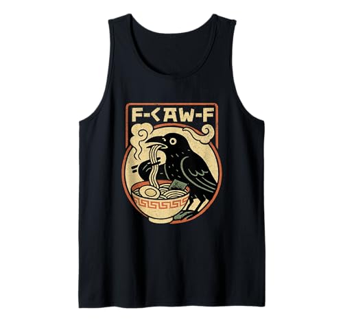 F-Caw-F Anime Crow Ramen Lustiger Schwarzer Vogel Japanische Herren Damen Tank Top F-Caw-F Anime Crow Ramen Lustiger Schwarzer Vogel Japanische Herren Damen Tank Top von F Caw Caw F Crow Merch Store