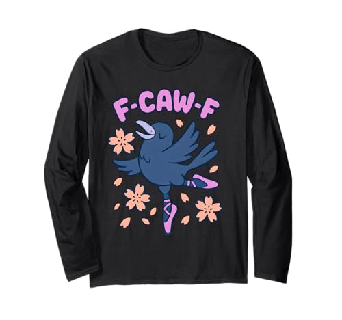 F Caw F Damen Crow F-Caw-F Schwarzer Vogel FCAWF Rabe Langarmshirt F Caw F Damen Crow F-Caw-F Schwarzer Vogel FCAWF Rabe Langarmshirt von F Caw Caw F Crow Merch Store