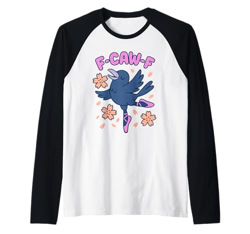 F Caw F Damen Crow F-Caw-F Schwarzer Vogel FCAWF Rabe Raglan F Caw F Damen Crow F-Caw-F Schwarzer Vogel FCAWF Rabe Raglan von F Caw Caw F Crow Merch Store