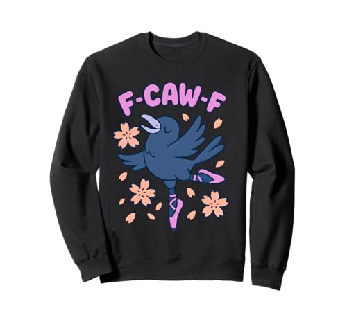 F Caw F Damen Crow F-Caw-F Schwarzer Vogel FCAWF Rabe Sweatshirt von F Caw Caw F Crow Merch Store