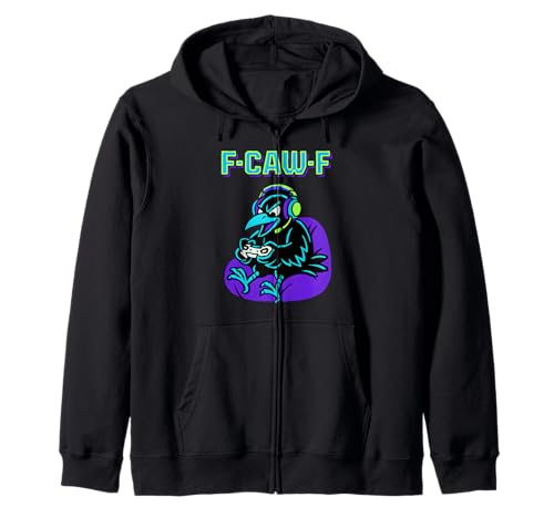Gamer F Caw F Crow F-Caw-F Black Bird Raven Herren Teenager Junge Kapuzenjacke von F Caw Caw F Crow Merch Store