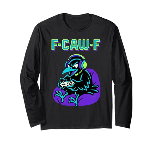 Gamer F Caw F Crow F-Caw-F Black Bird Raven Herren Teenager Junge Langarmshirt Gamer F Caw F Crow F-Caw-F Black Bird Raven Herren Teenager Junge Langarmshirt von F Caw Caw F Crow Merch Store