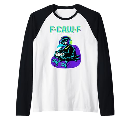 Gamer F Caw F Crow F-Caw-F Black Bird Raven Herren Teenager Junge Raglan Gamer F Caw F Crow F-Caw-F Black Bird Raven Herren Teenager Junge Raglan von F Caw Caw F Crow Merch Store