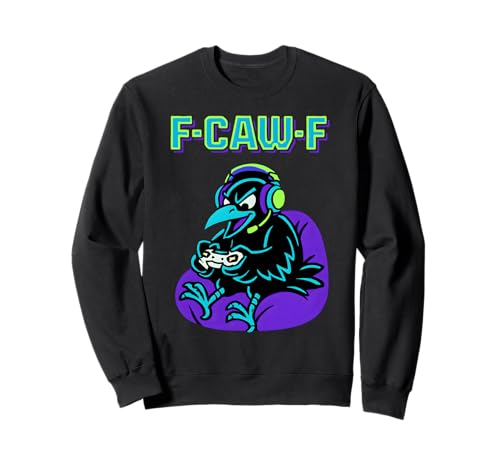 Gamer F Caw F Crow F-Caw-F Black Bird Raven Herren Teenager Junge Sweatshirt von F Caw Caw F Crow Merch Store
