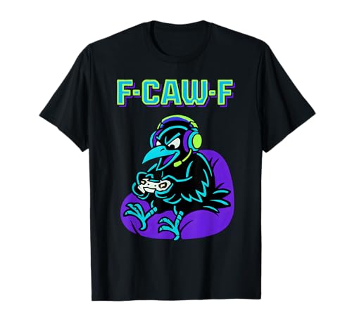 Gamer F Caw F Crow F-Caw-F Black Bird Raven Herren Teenager Junge T-Shirt von F Caw Caw F Crow Merch Store