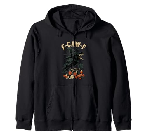 Halloween-F-Caw-F Crow F-Caw-F für Damen, schwarzer Vogel, Hexenbonbon Kapuzenjacke von F Caw Caw F Crow Merch Store