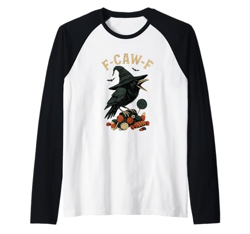 Halloween-F-Caw-F Crow F-Caw-F für Damen, schwarzer Vogel, Hexenbonbon Raglan Halloween-F-Caw-F Crow F-Caw-F für Damen, schwarzer Vogel, Hexenbonbon Raglan von F Caw Caw F Crow Merch Store
