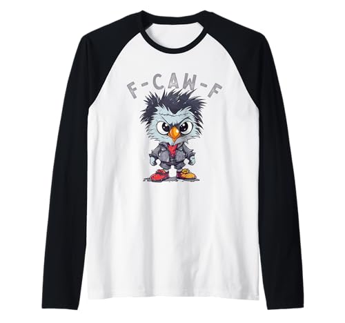 F-Caw-F Funny Chicken FCAWF Humour Quote Baby Rooster Meme Raglan von F-Caw-F Chicken Funny Sarcastic Cool Meme Joke Tee