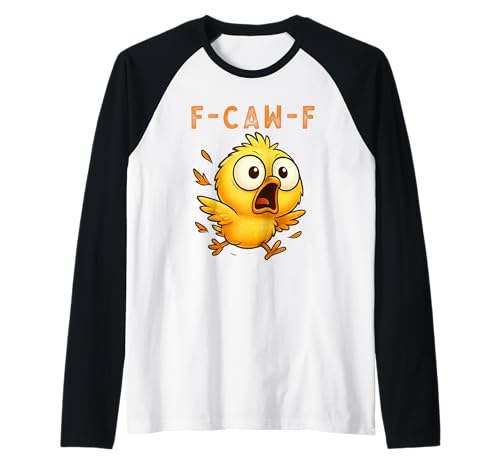 F-Caw-F Funny Chicken FCAWF Humour Quote Baby Rooster Meme Raglan von F-Caw-F Chicken Funny Sarcastic Cool Meme Joke Tee