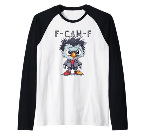 F-Caw-F Funny Chicken FCAWF Humour Quote Baby Rooster Meme Raglan von F-Caw-F Chicken Funny Sarcastic Cool Meme Joke Tee