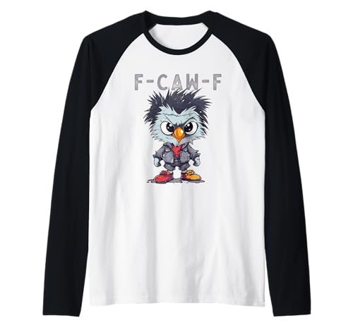 F-Caw-F Funny Chicken FCAWF Humour Quote Baby Rooster Meme Raglan von F-Caw-F Chicken Funny Sarcastic Cool Meme Joke Tee