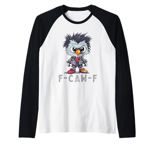 F-Caw-F Funny Chicken FCAWF Humour Quote Baby Rooster Meme Raglan von F-Caw-F Chicken Funny Sarcastic Cool Meme Joke Tee
