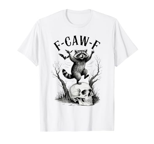 F-Caw-F Lustiger schwarzer Waschbär F Caw F Waschbär Tanzen Frauen Männer T-Shirt F-Caw-F Lustiger schwarzer Waschbär F Caw F Waschbär Tanzen Frauen Männer T-Shirt von F-Caw-F Graphic for Halloween Art Raccoon Lover